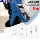 6Sets Air Clean Filter Cotton For Miele Complete S8340 S8360 C1 C2 C3