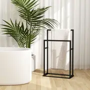 Freestanding Towel Rack Black 48x24x78.5 cm Iron vidaXL