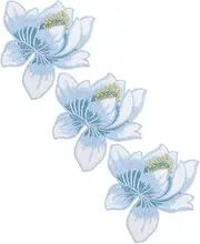 Hohopeti 1 Set Decorative Flower Shaped Embroidery Patches Elegant DIY Applique for Clothing Design for Cheongsam Repair and Craft Projects