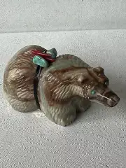 Zuni Bear Fetish Fabian Paulette Quam Picasso Marble Gift Bundle Tq Coral 1013
