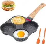 Egg Pan, 4 Cup Egg Pans Nonstick, Healthy Breakfast Pancake Pan, Aluminum New