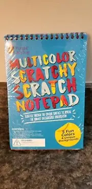 Purple Ladybug Multicolor Scratchy Scratch Notepad w/4 Stylus Scratchers SEALED