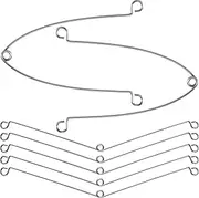Isslly 7Pcs Spring Clips for Recessed Light Fixtures, Metal Torsion Spring Clips, Spring Clip Replacements for Bathroom Fan, Ceiling Exhaust Fan, Shower Recessed Lighting Trim -Silver