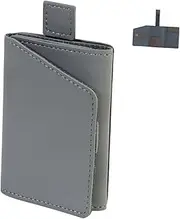 [VALICLUD] Trifold Card Pouch for Men Women Durable Compact Wallet for Credit Id Cards Travel Accessory Stylish Grey Design Present Occasion