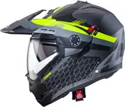 Caberg Tourmax X Sarabe, flip up helmet , color: Matt Grey/Black/Neon-Yellow , size: M