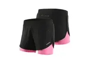 Lixada Women 2-in-1 Running Shorts Quick Drying Breathable Active Training Exercise Jogging Cycling Shorts with Longer Liner