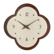 12 Inch French Crystal-Faced Wooden Wall Clock Silent, Elegant for Living Room ZSH018