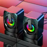 Computer Desktop Speakers Sound Box HIFI Stereo- USB Wired with LED Light