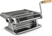 Pasta Maker Machine by Imperia- Heavy Duty, Italy Made Steel Construction w Easy Lock Dial and Wood Grip Handle- Make Fresh Homemade Authentic Italian Pasta Noodles - Model 190