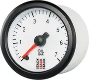 Stack ST3351 White 52mm M10 Male 0-7 Bar Professional Stepper Motor Oil Pressure Gauge