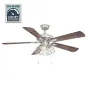 Home Decorators Collection Ellard 52 in. LED Brushed Nickel Ceiling Fan w/Light
