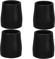 Healeved 4pcs Black Non Slip Rubber Feet Covers for 24MM Commode Chairs Anti Scratch Leg Caps for Enhanced Stability and Floor Protection Ideal for Bathroom and Walker Accessories