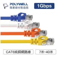 在飛比找蝦皮購物優惠-🔥免運🔥POLYWELL寶利威爾 CAT6 高速網路線 7米