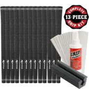Karma Velour Black Golf Club Grip Kit (13 Grips, Solvent & Double-Sided Tape)