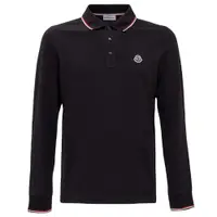 在飛比找ETMall東森購物網優惠-【MONCLER】男款 品牌小LOGO 長袖POLO衫-深藍