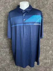 Ben Hogan Performance Polo Men S Small Golf Blue Peacoat Geometric Stretch Print