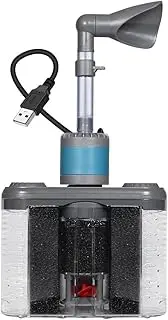 Jade Deals 6-in-1 Fish Tank Filter USB Powered Aeration, Suction, & Wave Maker System, 200L/H, 1W for Aquarium, Adjustable Flow, Easy Installation