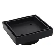 ACA 115x115mm Brass Black Smart Tile Insert Floor Waste Shower Grate Drain