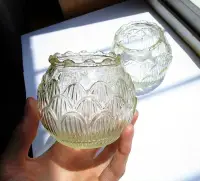 在飛比找Yahoo!奇摩拍賣優惠-包老包真一對民國玻璃瓶玻璃器皿玻璃罐民俗舊物文玩古玩古董收藏