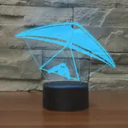 Hang Glider 3D Colorful LED Vision Light Table Lamp, Crack Remote Control Version