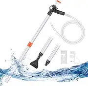 5 in 1 Aquarium Gravel Cleaner, Gravel Pump Vacuum for Aquarium, New Quick Water Changer with Air-Pressing Button, Fish Tank Manual Water Change Sand Washer, Fish Tank Sand Cleaning Kit