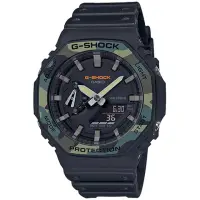 在飛比找momo購物網優惠-【CASIO 卡西歐】G-SHOCK 迷彩八角農家橡樹雙顯手