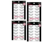 Ardell False Eyelashes Multipack-6 Pairs -Natural Wispies Style #113 (Pack of 4)