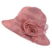 Summer Straw Hat for Women Flowers Sun-shade Solid Color Ultraviolet-proof Wide Brim Hat Foldable Beach Hat
