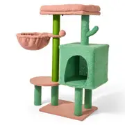 Paws For Life Cat Scratching Tree Pink And Green