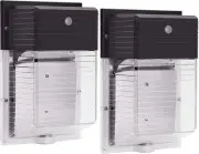 LED Wall Pack Light,30W 4050lm 5000K(Dusk to Dawn 2 Pack, 2