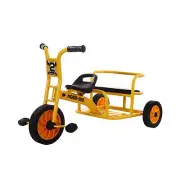 Kids Tricycle with Adjustable Seat for Ages 2+, Metal Tandem Trike with Passe...