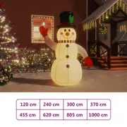 Christmas Inflatable Snowman with LEDs Xmas Party Decoration 455/805 cm vidaXL