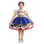 Kid Girls Toy Story Jessie Halloween Cosplay Party Costume Tutu Dress Fancy Dress Gifts - 1-2 Years