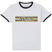 Magic: The Gathering Retro Logo Unisex Ringer T-Shirt - White/Black
