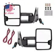 Chrome Power Heated Dynamic Tow Mirrors For 03-06 Chevy Silverado 1500 2500 3500