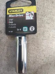 AF 7/16", Stanley 3/8" drive 12 points Deep Socket .