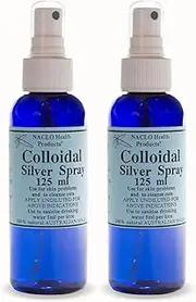 New Colloidal Silver Spray 80PPM 125ml Ionic Best Silver Bacteriostatic (Pack of 2)