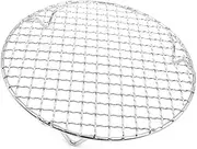 TOKIMMASH Round Grill Rack, 304 Stainless Steel Round Grill Rack for Cooking Cooling Steam Grill, Multi-Functional Steam Grill Suitable for Air Fryer, Cake Pan, Oven and Dishwasher Safe (6.5")