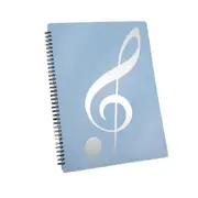 Sheet Music Folder, 60 Pages Capacity, Sheet Music Binder/Holder,Fits Letter Size A4, Writable & De BlueSilver