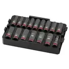 Milwaukee 49-66-6818 Socket 1/2 Dr 16PC MM TRAY Set