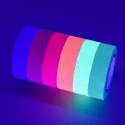 Glow Tape 6 Colors Fluorescent UV Blacklight Neon Colored Cloth Tape for Party R