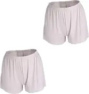 [WRITWAA] Pcs Lace Safety Pants for Women Lady Underwear Polyester Fashion Safety Shorts Elastic Bottoming Insurance Grey