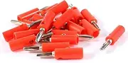 uxcell 20 Pcs 3.5mm Audio Speaker Wire Cable Screw Banana Connector Jack Red
