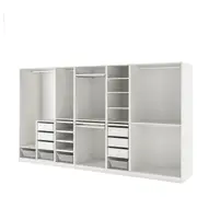PAX wardrobe combination, white, 375x58x201 cm