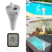 Cordless Digital Swimming Pool Thermometer Clock Aquarium Water Monitor Record