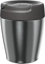 KeepCup Traveller, Reusable Coffee Cup Travel Mug - Vacuum Insulated Stainless Steel Cup with Leakproof Sipper Lid - 8oz / 227ml - Nitro Gloss
