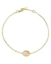 Opal Oval Bracelet in 14K Yellow Gold