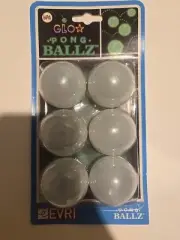 Glow in The Dark Ping Pong Ball Set Pack of 6 Balls