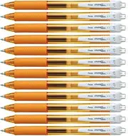 Pentel Energel-X Liquid Gel Pen 0.7mm Medium Nib Orange Barrel Black Ink, Box of 12 Pens (BL107F-A)