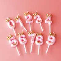 在飛比找蝦皮購物優惠-木棉花 粉色蝴蝶數字生日蠟燭裝飾周歲烘焙蛋糕網紅創意浪漫派對